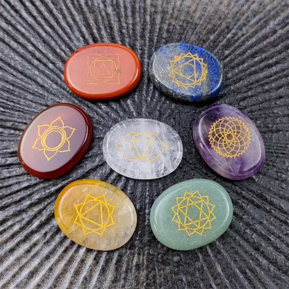 7 Chakra Spiritual Healing Stone Pack Natural Assorted Gemstone Crystal Set